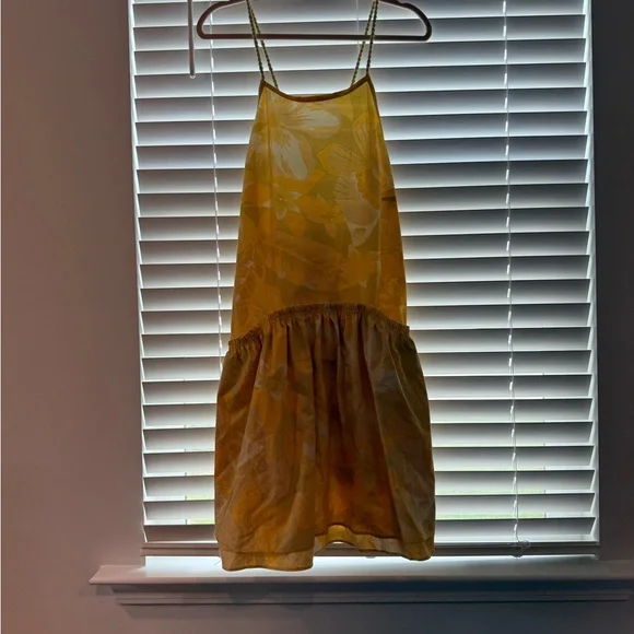 NWT Free People Deserted Island Yellow Floral Sundress - Picture 1 of 5